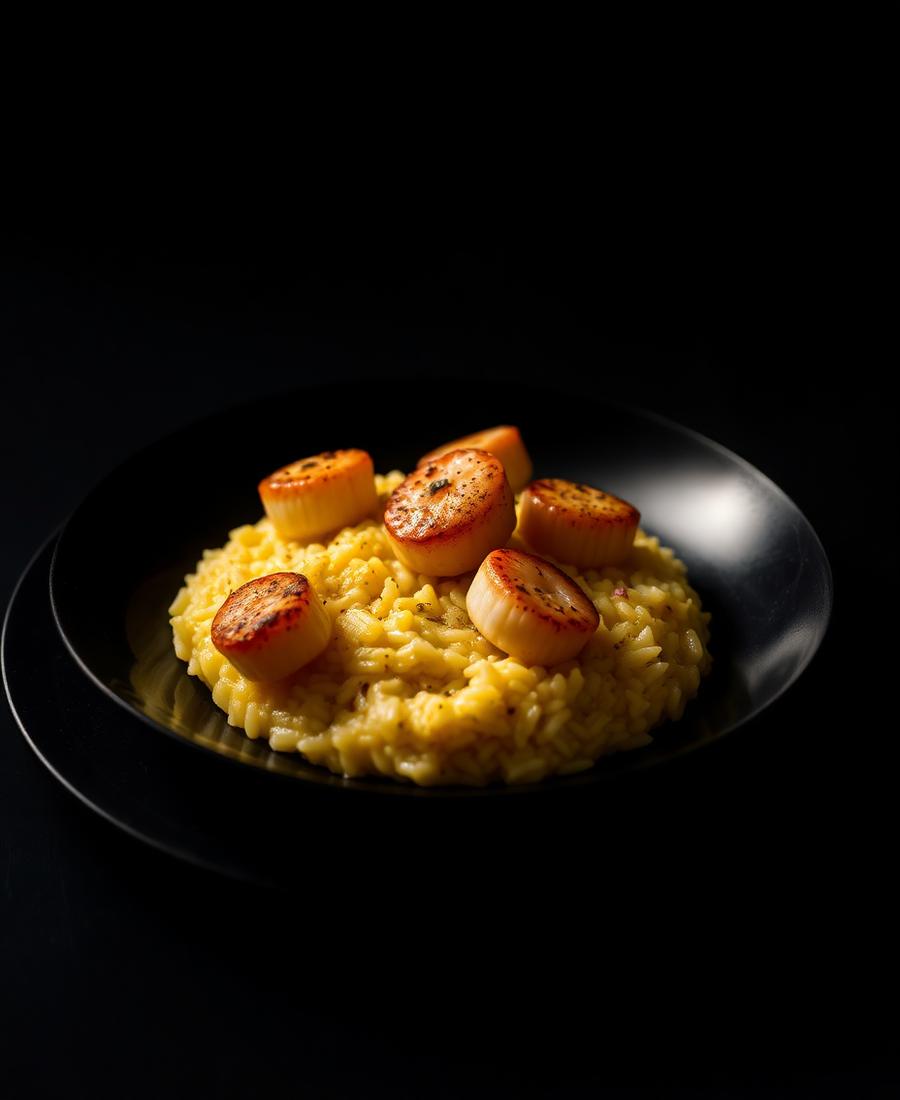 Saffron Scallop Risotto